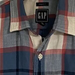 Men’s Plaid Button Down Size Small 100% Cotton In Pristine Condition By GAP